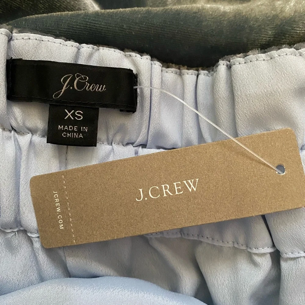 J Crew Sz XS Gray Velvet Top and Skirt 2-Piece Set - Picture 4 of 6